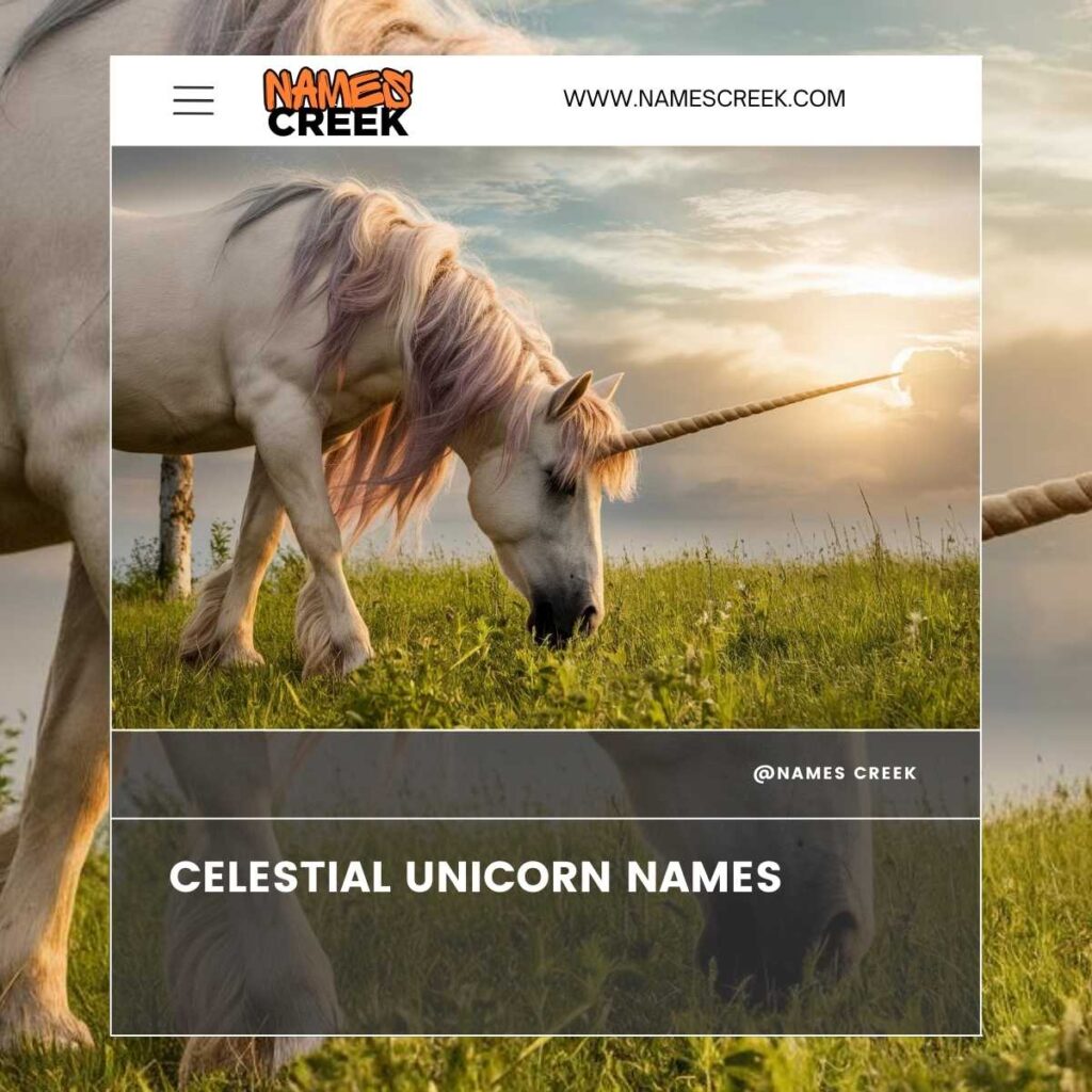 Celestial Unicorn Names