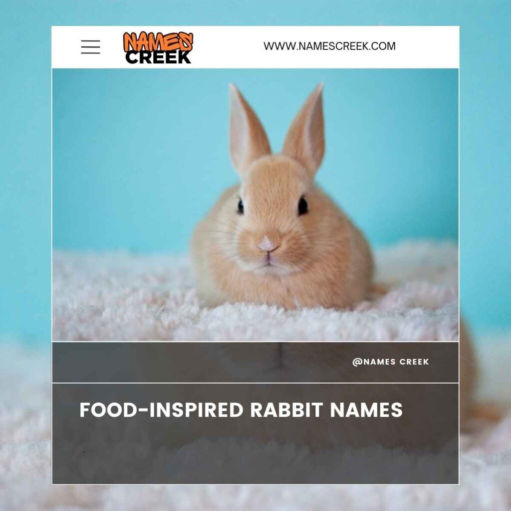 Food-Inspired Rabbit Names
