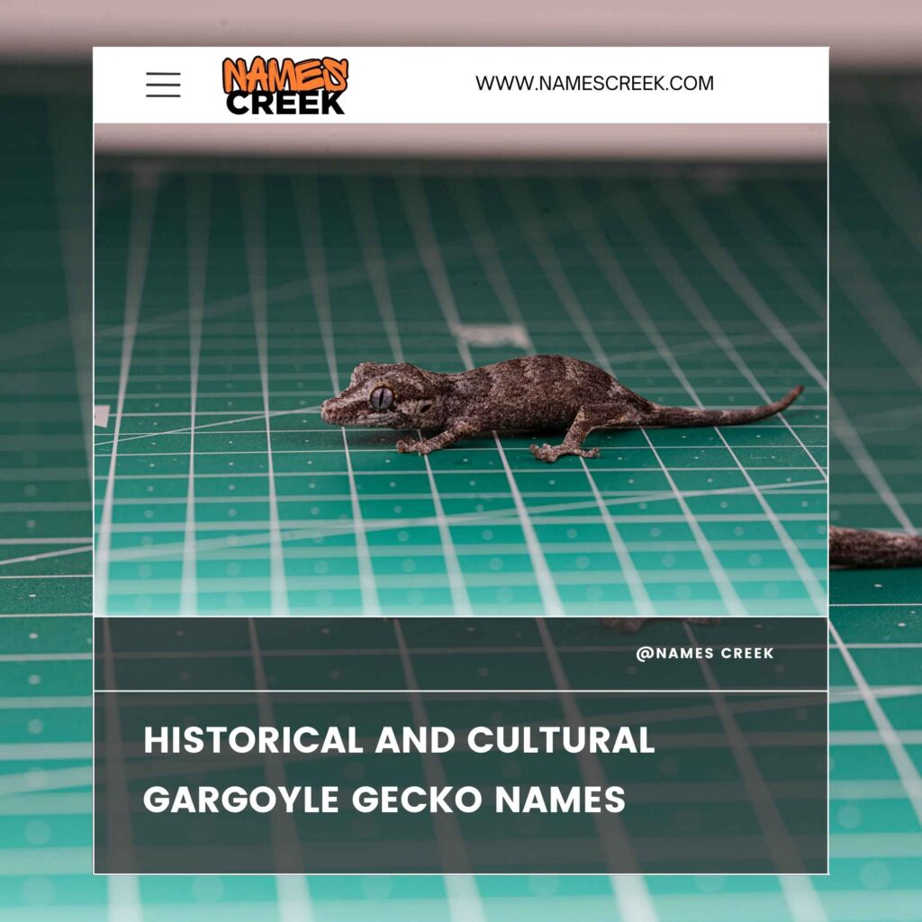 Historical and Cultural Gargoyle Gecko Names