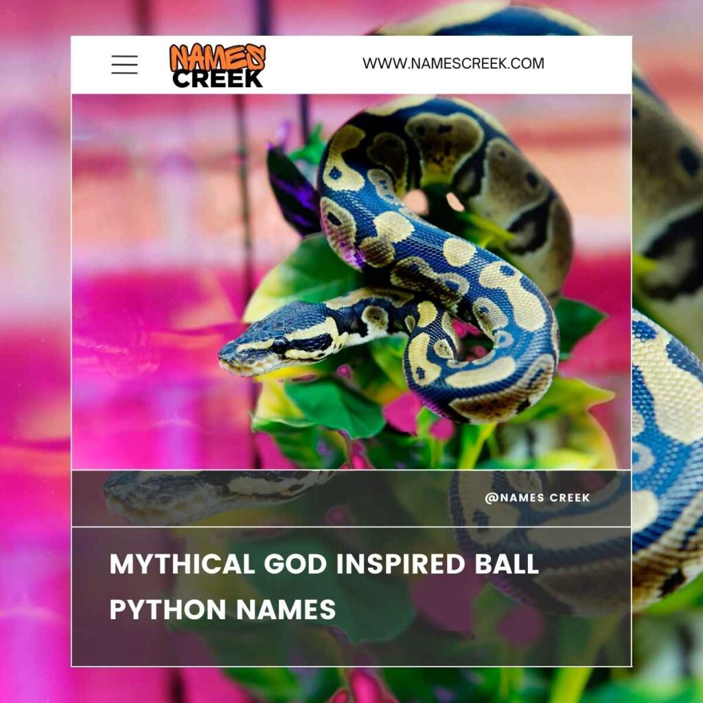 Mythical God Inspired Ball Python Names