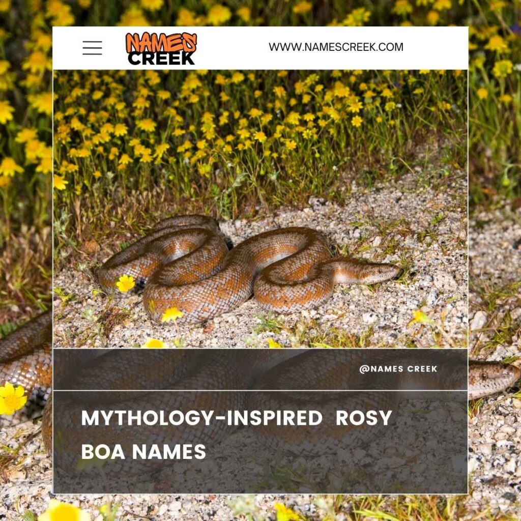 Mythology-Inspired  Rosy Boa Names