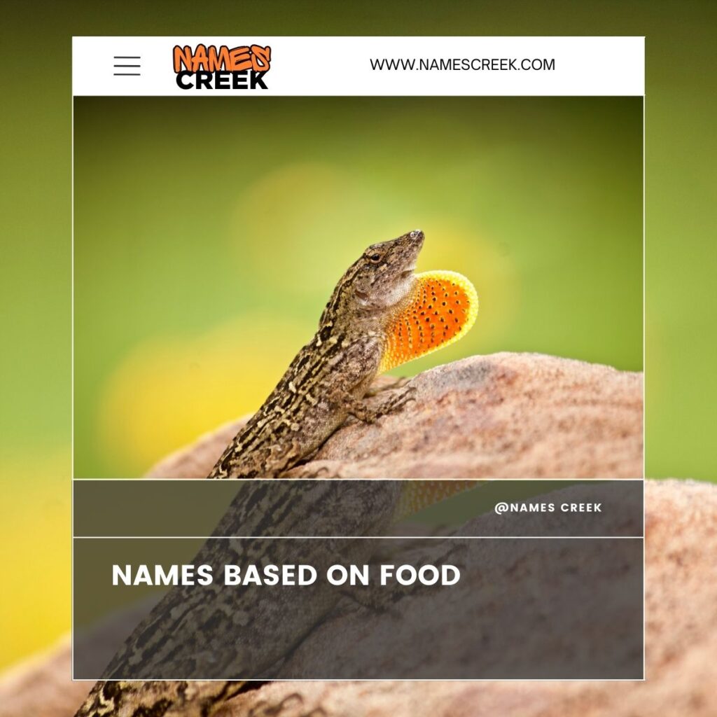 Anoles names based on food
