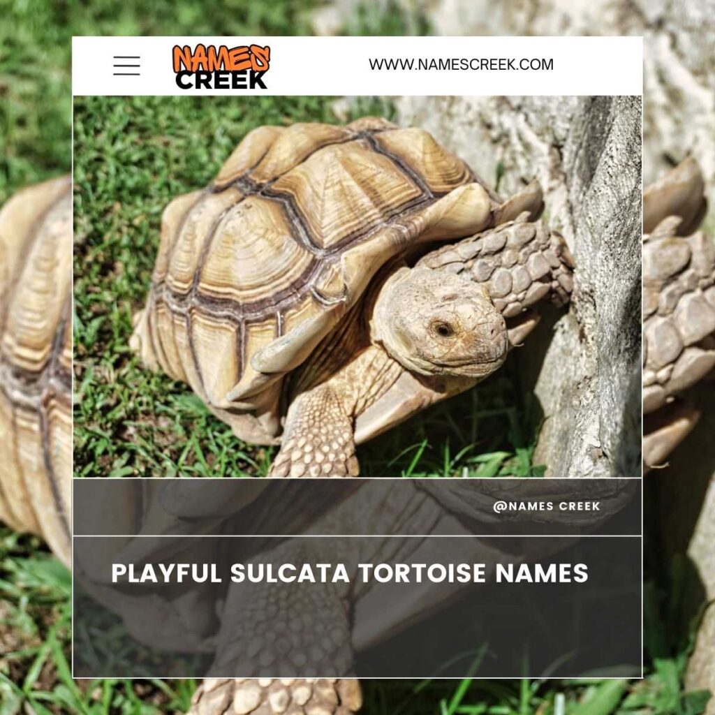 Playful Sulcata Tortoise Names